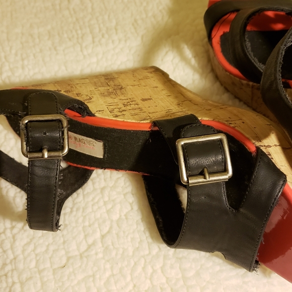 Last Chance- bundle and save- NWOT American Rag distressed black wedges - Picture 3 of 9